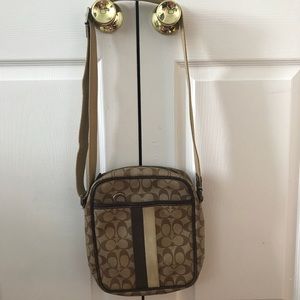 COPY - 100% Authentic Coach Signature Waxed Crossbody Bag
